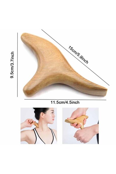 Choice1 أدوات غوا شا لتدليك نقاط الزناد الخشبية من الطراز ب، وأدوات تصريف لمف...