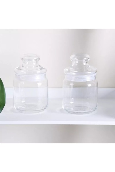 Home Box Ocean Pop Jar with Glass Lid - Set of 2