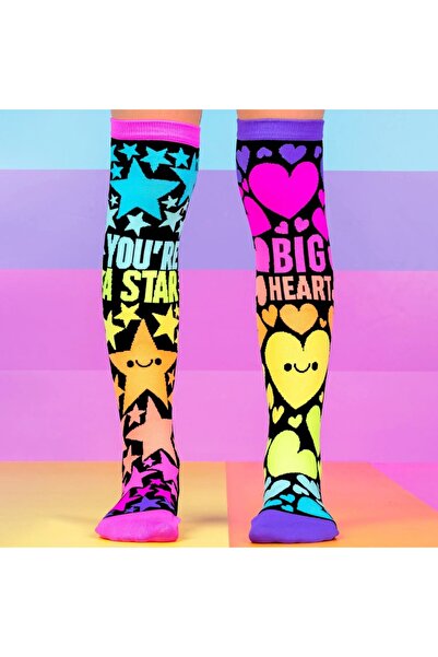 MADMIA Șosete lungi colorate cu inimă înstelată pentru fete 6-99 ani