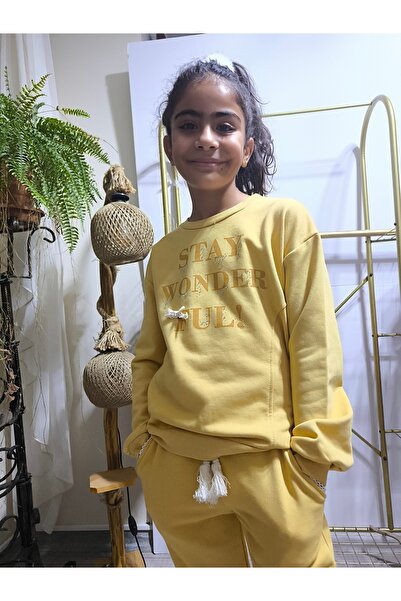 Miniworld Girls' Top and Bottom Set Long Sleeve Tracksuit Comfortable Stylish Modern Design