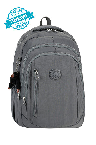 H&D COLLECTİON Mega Size Unisex Adjustable Orthopedic Strap Multi-Eye Compartment School Bag