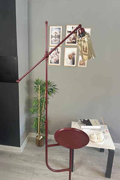 Bamyum Windy Vişne Çürüğü Gövde Bal Rengi Cam Lambader Tepsili Makas Gövde Modern Oturma Odası