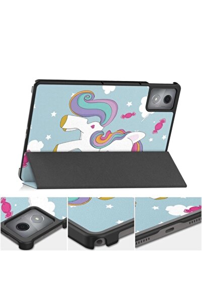 SKYDDAR INNOVATION Θήκη tablet για Lenovo Tab K11 Plus, με βάση πολλαπλών γωνιών, FoldPro, Unicorn, σετ με αυτοκόλλητο