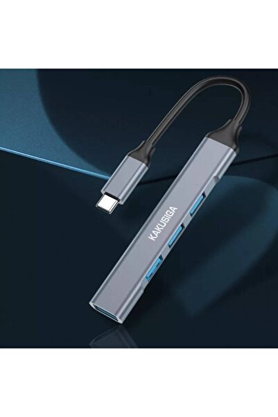 REDz Accessories Hub USB-C 4 în 1, KSC-752, 1x USB 3.0 + 3x USB 2.0, transfer de 5 Gbps, compact și portabil