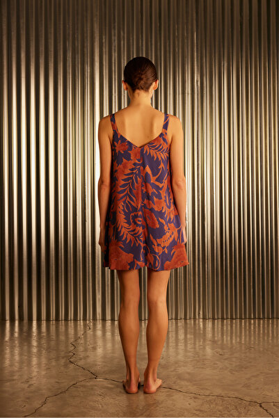 Hays Kadın Dokuma V Yaka Kalın Askılı Elbise