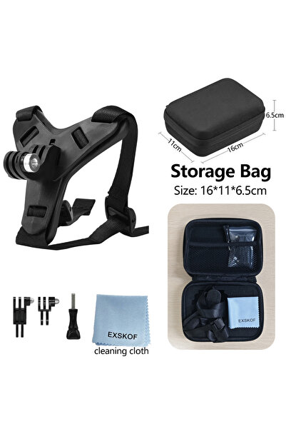 Choice Add 1x Storage Bag Motorcycle Helmet Chin Strap Mount for GoPro Hero 1...