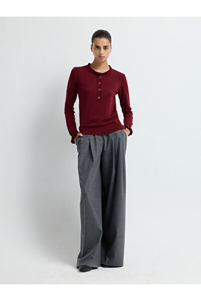 adL Uzun Kollu Patlı Triko Kazak