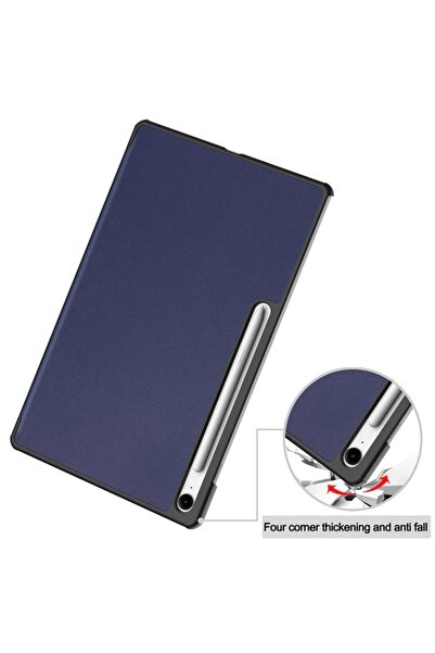 SKYDDAR INNOVATION Tablet case for Samsung Galaxy Tab S10 FE Plus, MultiAngle stand, FoldPro, Blue, set sticker