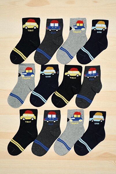 tibo 12 чифта дебели зимни кърпи с мотив на коли за момчета, тип чорапи, без ...
