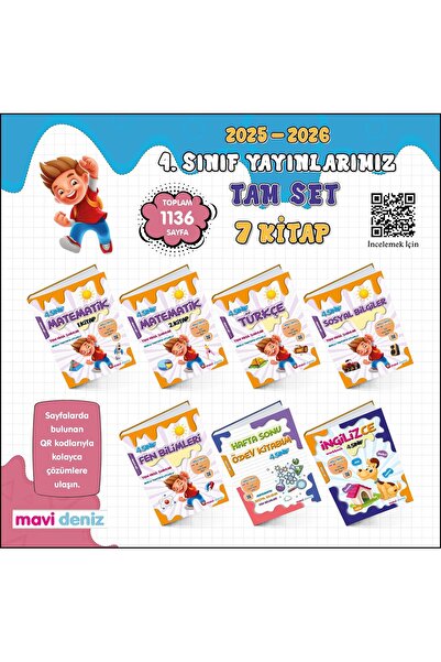 Mavi Deniz Yayınları Mavi Deniz Yayınları 4.Sınıf Eğitim Seti 2025-2026 (7 Ki...