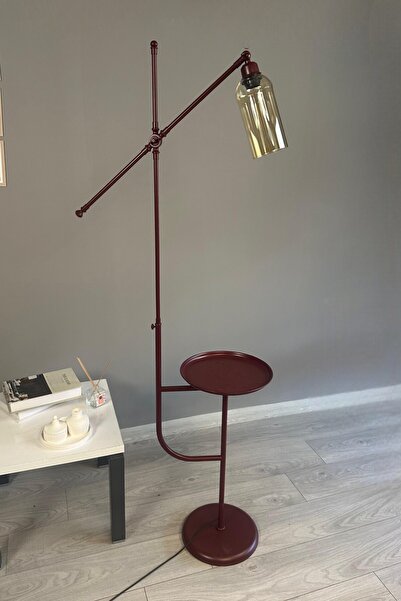 Bamyum Windy Vişne Çürüğü Gövde Bal Rengi Cam Lambader Tepsili Makas Gövde Modern Oturma Odası