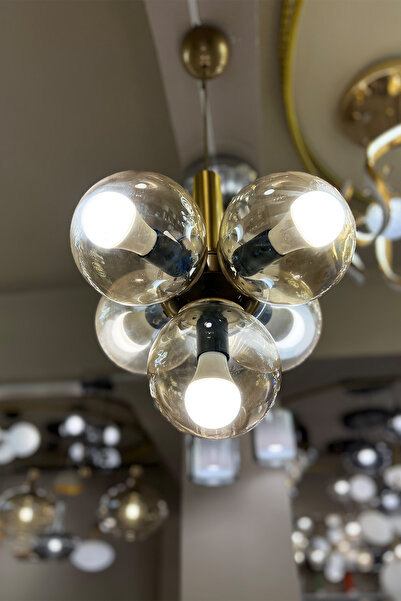 MINIMAL ETICARET VE BILGI TEKNOLOJILERI Globe Golden ONE Honey Yellow Cam Avize