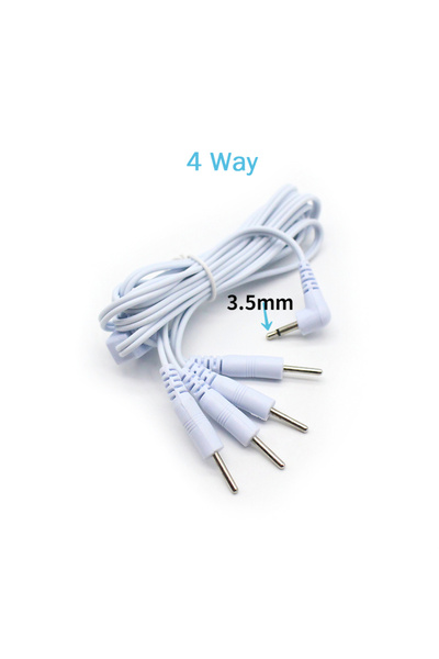 Choice4 1pcs 3.5mm 4 way 2.5/3.5mm 2 /4 Pin Electrode Cable Electrotherapy El...