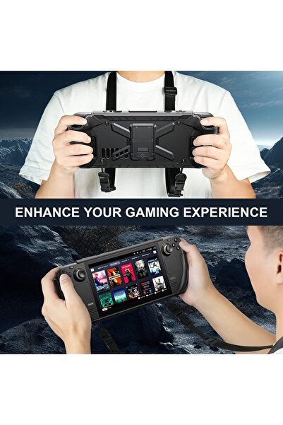 erorex غطاء حماية كامل مضاد للصدمات وغطاء خلفي متوافق مع حامل Steam Deck +