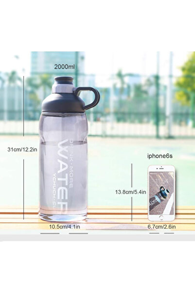 Primo Plus Large Capacity Water Bottle for Outdoor Use - Black 10x10x5 cm