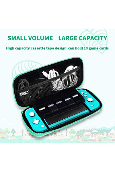 erorex حقيبة حمل Switch Lite، حقيبة سفر محمولة، 10 خراطيش ألعاب، حقيبة تخزين مضيفة مقاومة للماء