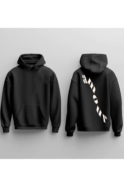Sebesta Fashion New Season Amor Printed 3 Thread Cotton Hooded Sweatshirt Seb...