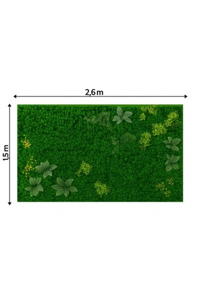 Kardett 3D artificial green wall 4sqm, decorative plants, 250x160 cm, vertical, for terrace, garden, eve