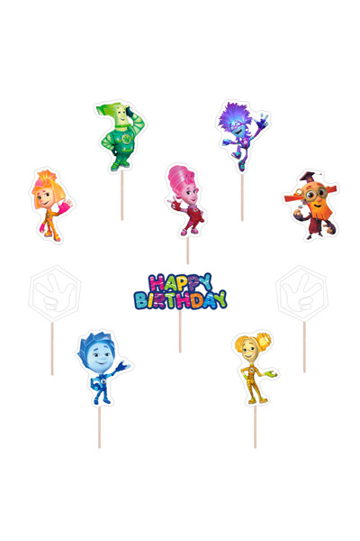 Bita Decorations Cupcake/cake accessories set, 10 pcs, Fixiki theme, Photo Paper Glossy