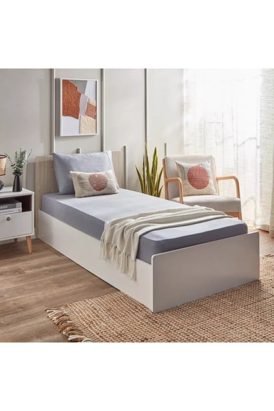 Home Box Ferum Micro Jersey Single Fitted Sheet - 90x200+30 cm