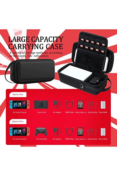 erorex حقيبة حمل وتخزين لجهاز Switch OLED، حقيبة حمل كبيرة لجهاز Nintendo Switch/Switch OLED Model
