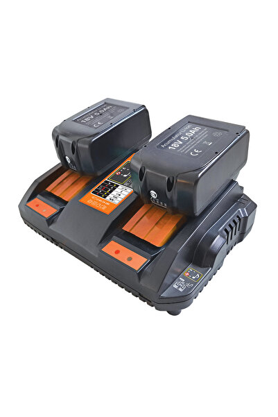 PNI Încărcător dublu de baterii DCH250, include 2 baterii de 18V 5Ah