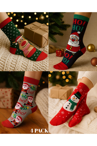 ragi store 4-пакет новогодишни унисекс чорапи