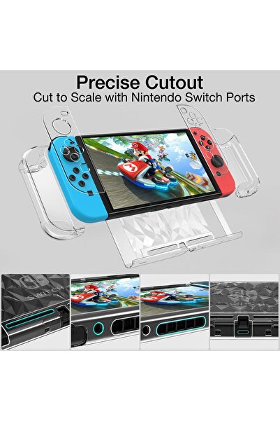 erorex حافظة سويتش حافظة نينتندو سويتش قابلة للرسو وواقي شاشة وغطاء واقٍ لجهاز نينتندو سويتش