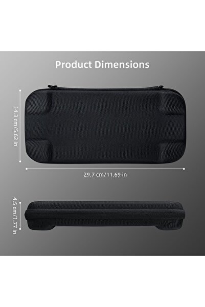 erorex Carrying Case For Switch 2 Water Resistant Hard Shell With 10 Game Card Slots (Black)