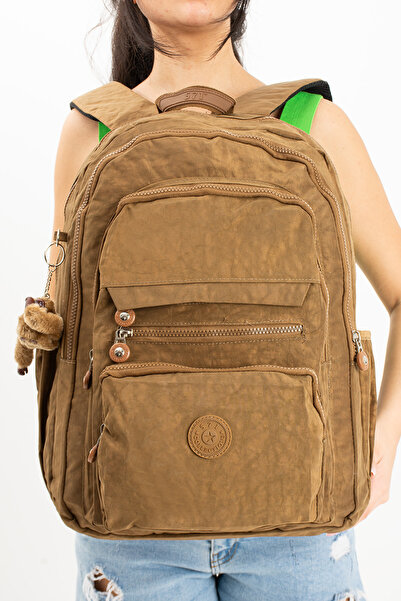 H&D COLLECTİON Mega Boy Ultra Light Multi-Pocket Waterproof Backpack Unisex with Monkey Keychain Gift