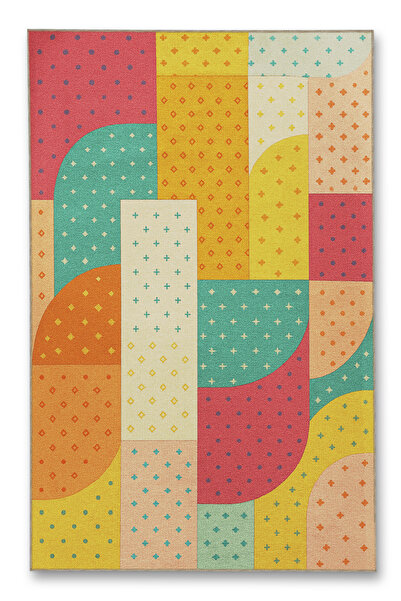 Rugs Modern Halı MOSSO Πολύχρωμο Σχηματικό Θεματικό Παραδοσιακό Μοτίβο Έθνικ ...