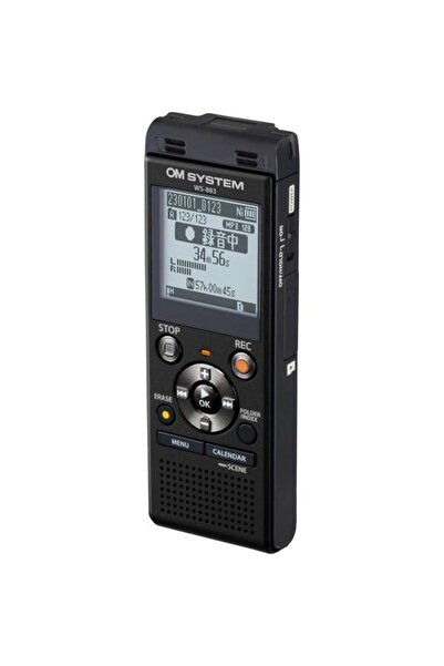 Olympus Reportofon stereo OM System WS-883 (8GB), MP3 (stereo), PCM liniar (mono), Negru