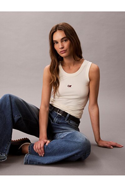 Calvin Klein Μοντέρνο μπλουζάκι με ραβδώσεις (απαραίτητο)