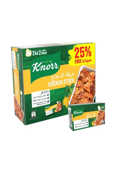 Knorr Chicken Stock 24 x 20 gSavory Seasoning for Soups Stews Curries Rice and Everyday Cooking