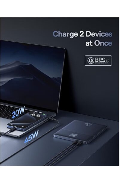 Baseus 12000 mAh Power Bank 65W PD Fast Charging - Mariana Blue