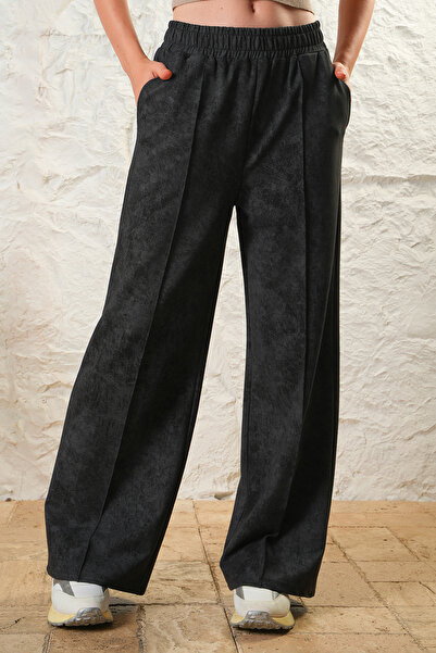 Avones Women's Loose Leg Trousers with Pockets