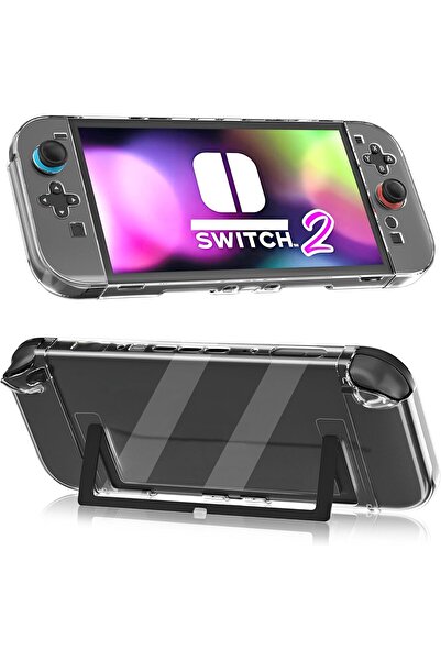 erorex جراب شفاف قابل للتركيب لجهاز Nintendo Switch 2، غطاء حماية لجهاز تحكم Switch 2 Joy Con، جهاز كمبيوتر متين