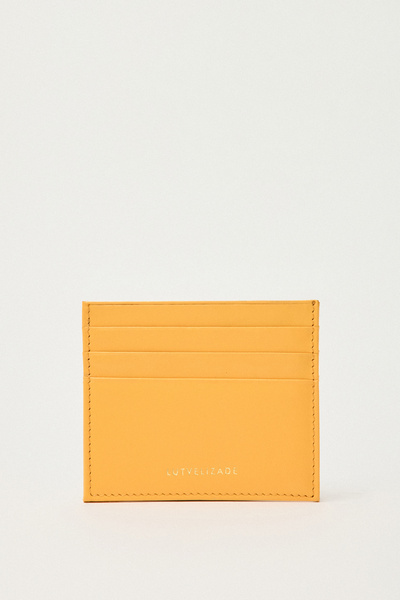 LUTVELIZADE Θήκη για κάρτες 2501 - Γυναικείο πορτοφόλι με πολλές τσέπες κίτρινο
