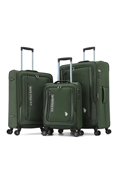 U.S. Polo Assn. Softside Luggage Trolley Set of 3 Pieces