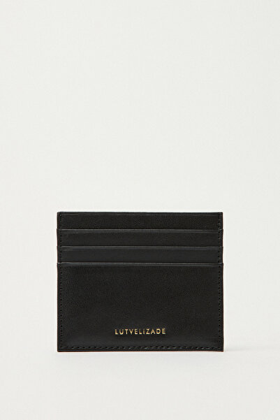 LUTVELIZADE Θήκη για κάρτες 2501 - Μαύρο γυναικείο πορτοφόλι με πολλές τσέπες