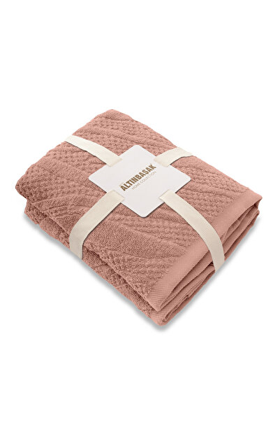 Altınbaşak Kali 100% Cotton 2-Piece Hand Towel Set 50 X 90 Salmon