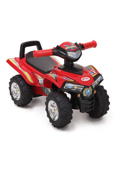 Moni ATV pentru copii fara pedale Ride&Go Rosu cu spatiu depozitare jucarii, muzica de la 1 an pana