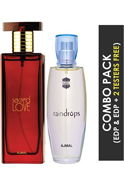 Ajmal Sacred Love Eau de Parfum 50ml + Raindrops Floral Chypre Eau de Parfum 50ml