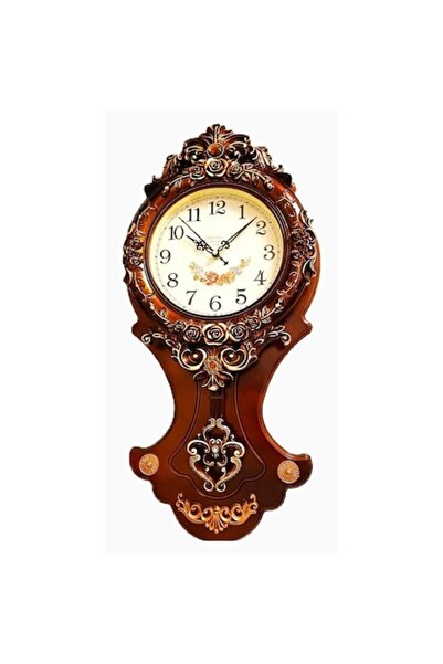 BLA BLA FOAM Ceas de perete vintage cu pendul, spumă Bla Bla, stil baroc, mar...