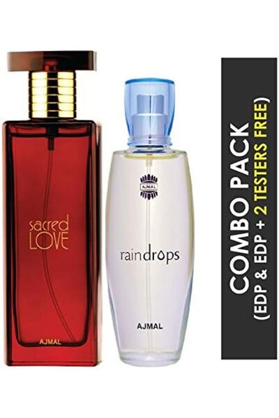 Ajmal Sacred Love Eau de Parfum 50ml + Raindrops Floral Chypre Eau de Parfum 50ml