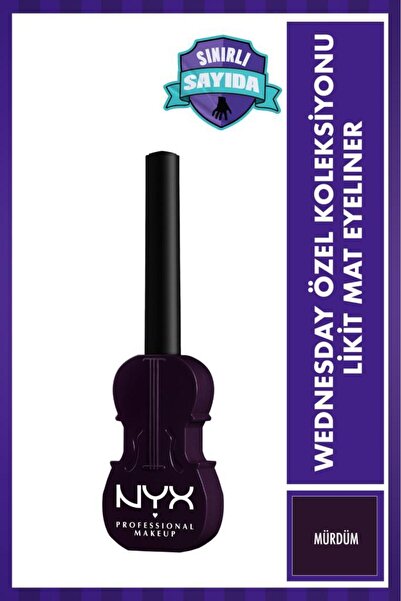 NYX Professional Makeup Wednesday Özel Koleksiyonu Likit Mat Eyeliner