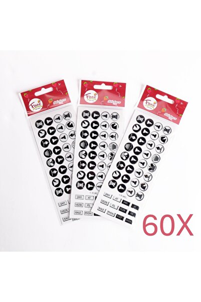 DSECHESS Satranç Taşları Figürlü Çoklu Sticker 60 adet