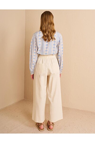 Kayra Marine Fit Kanvas Pantolon KA KY-B25-79065 - Krem