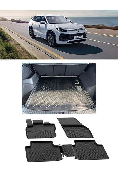 Sahler Volkswagen Tayron 2025 ve Sonrası 4.5D Paspas Rizline 3D ÜST Bagaj Hav...
