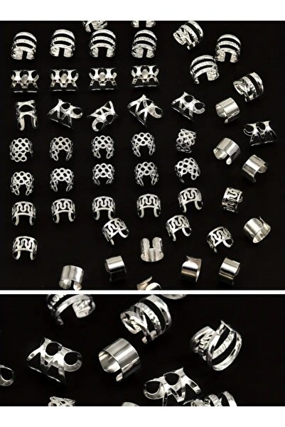 LORESİMA AKSESUAR GÜMÜŞ RENK MODEL B SAÇ KÜPESİ 10 ADET